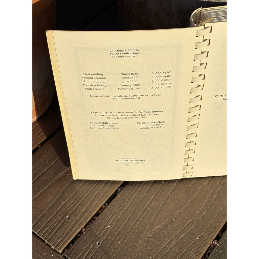 Of Magnolia and Mesquite: A Menu Cookbook Soft Cover Spiral Bound Southern 1985